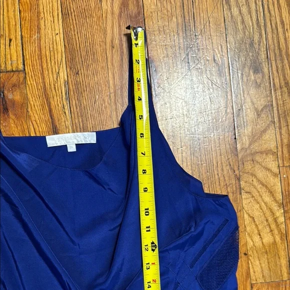 VANESSA BRUNO Women's 100% Silk Blue Slouchy Twist Detail Mini Dress‎ Size 36 - Picture 7 of 11